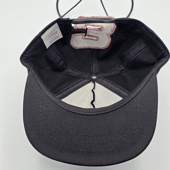 Vintage Dale Earnhardt Hat Cap Snap Back Mens One Size Black NASCAR Racing 90s - Picture 7 of 8